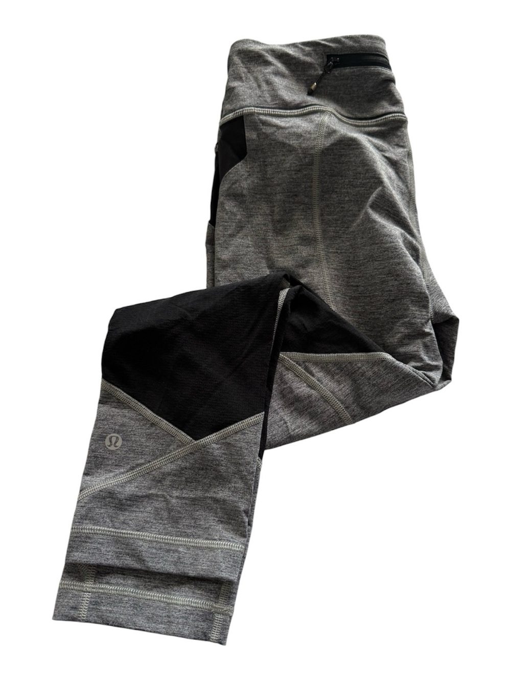 lululemon athletica Women’s Grey Leggings with Black Panels